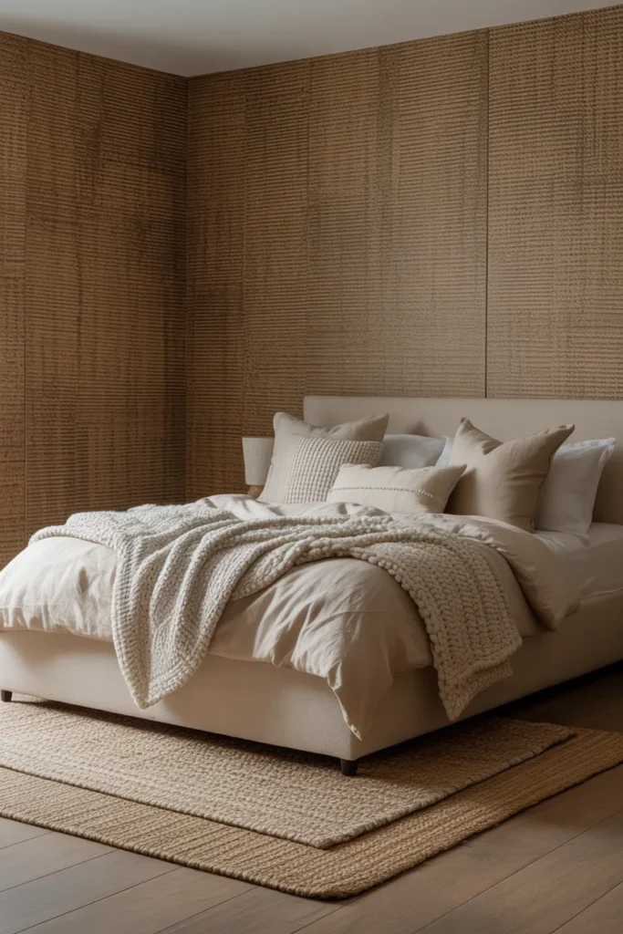 grasscloth wallpaper bedroom