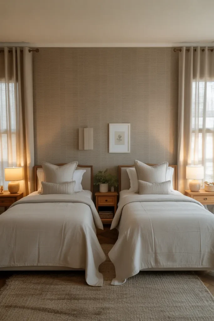 grasscloth wallpaper bedroom