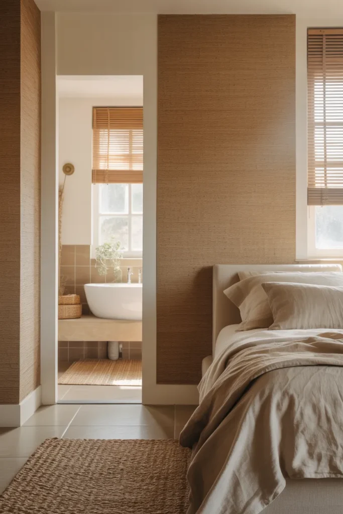 grasscloth wallpaper bedroom