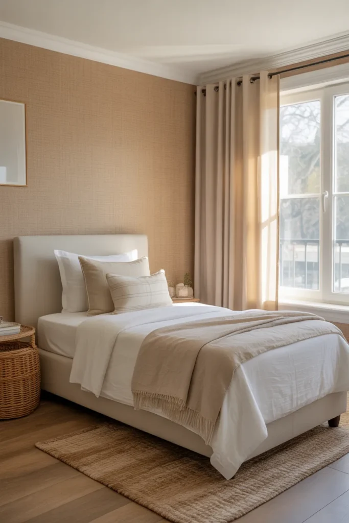 grasscloth wallpaper bedroom