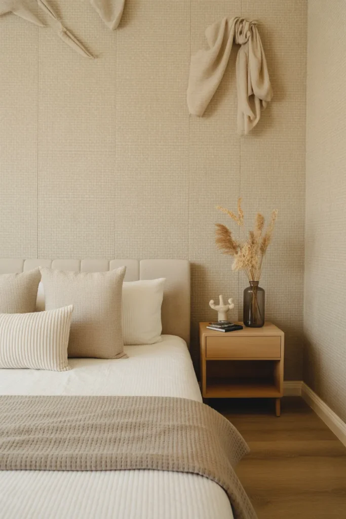 grasscloth wallpaper bedroom