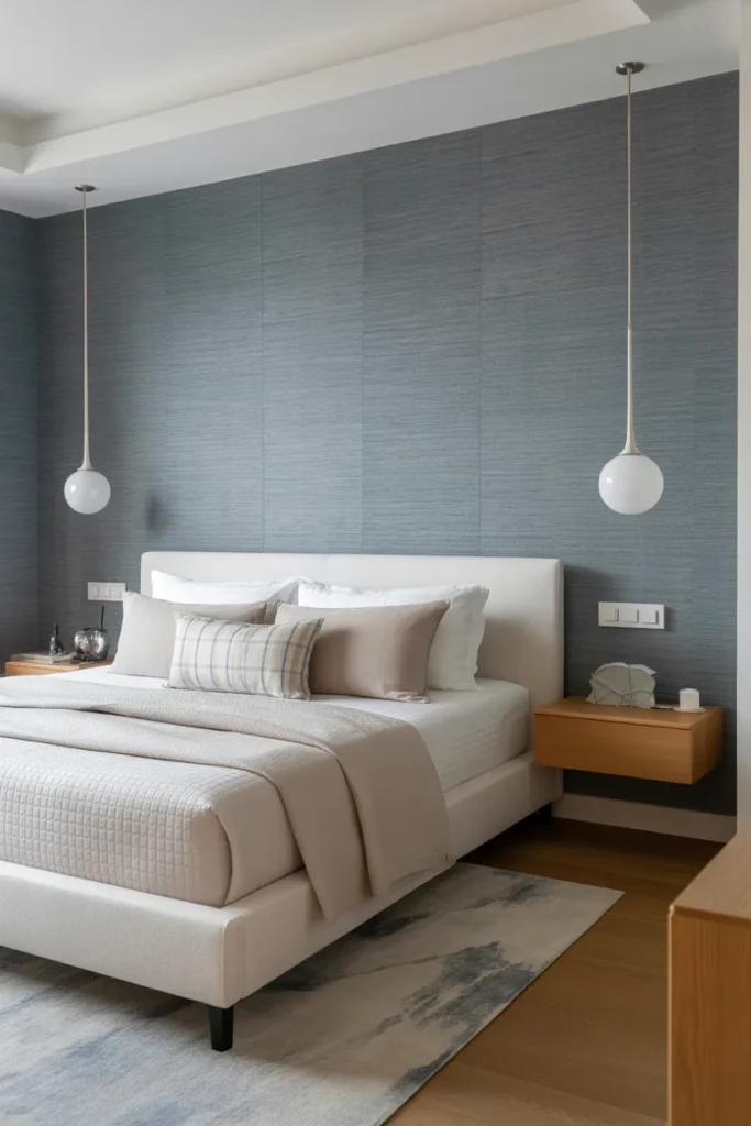 grasscloth wallpaper bedroom