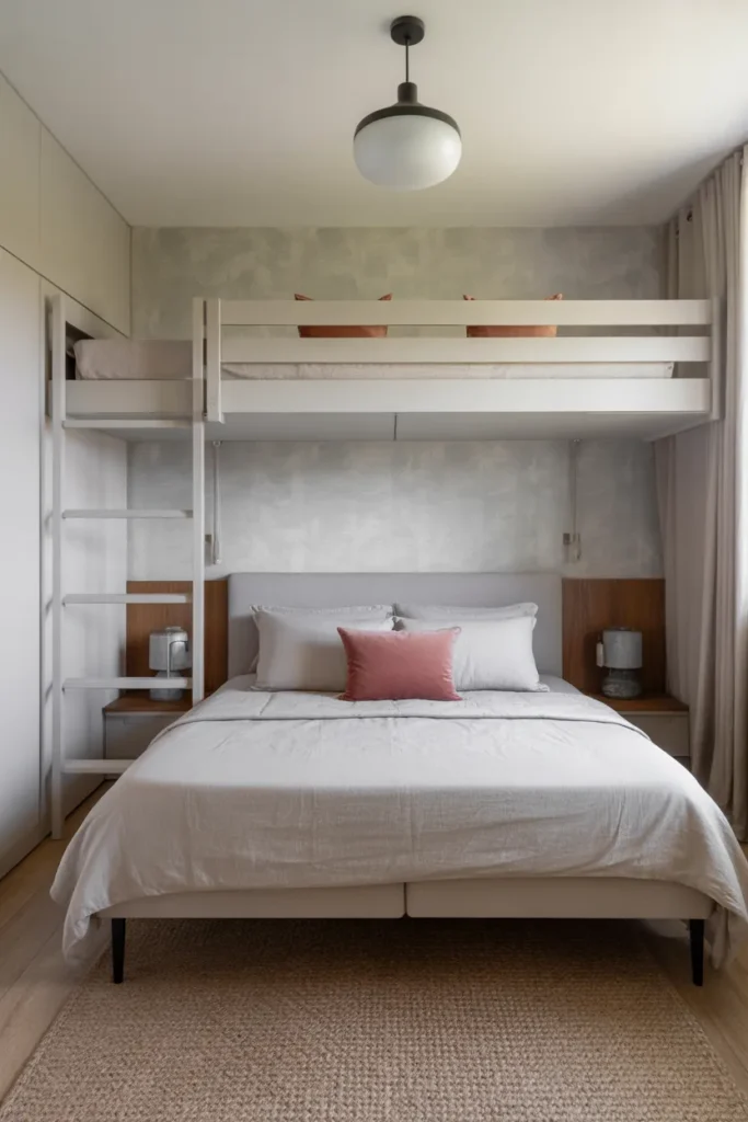 grey wallpaper bedroom