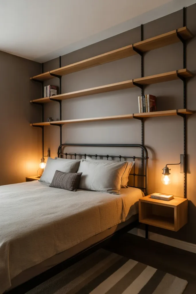 king bed in small room