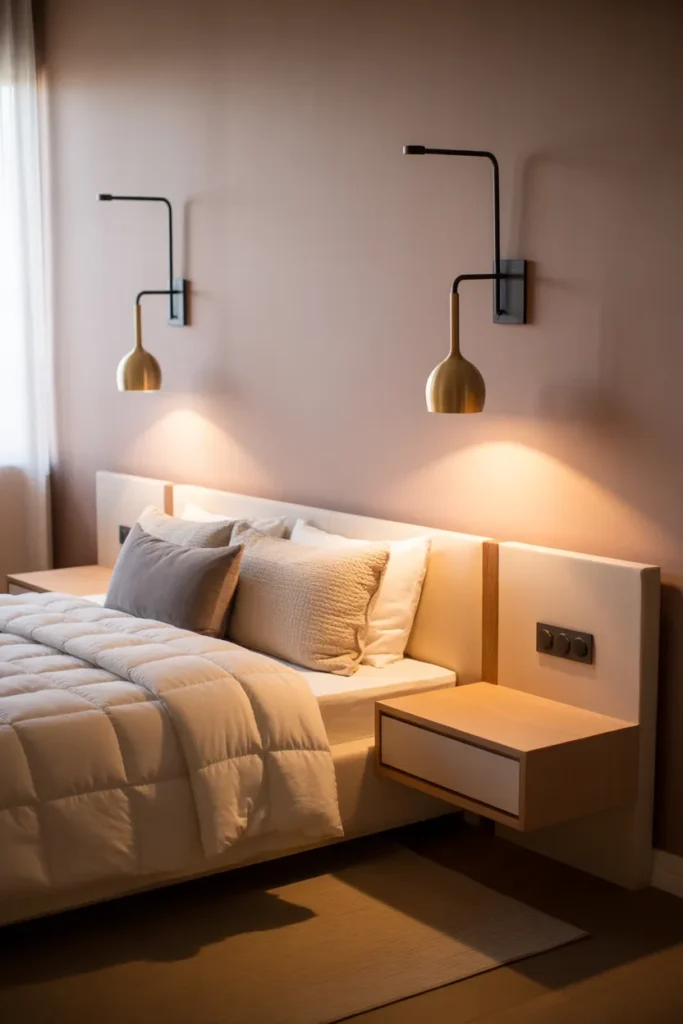 king bed in small room