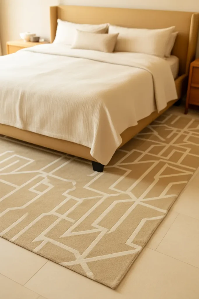 king bed in small room