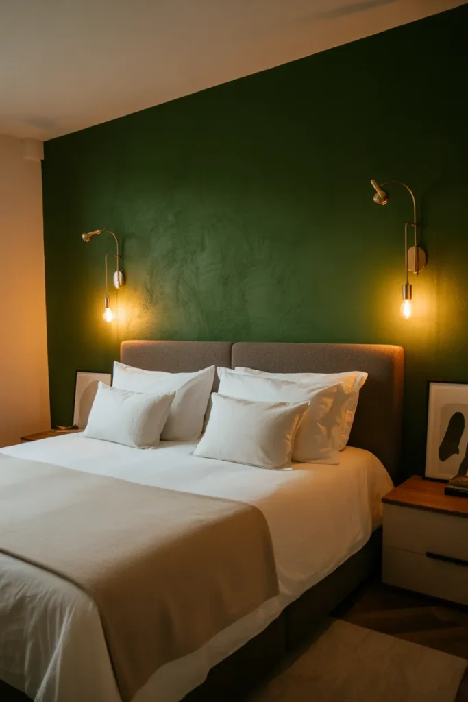 king bed in small room