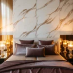 marble wallpaper bedroom