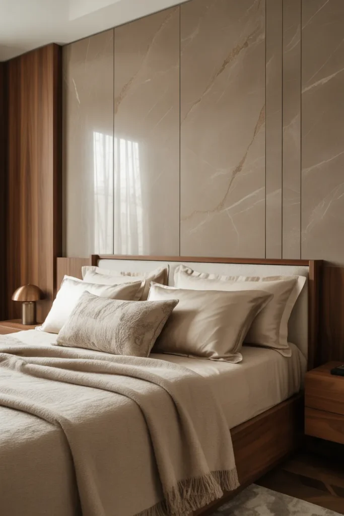 marble wallpaper bedroom