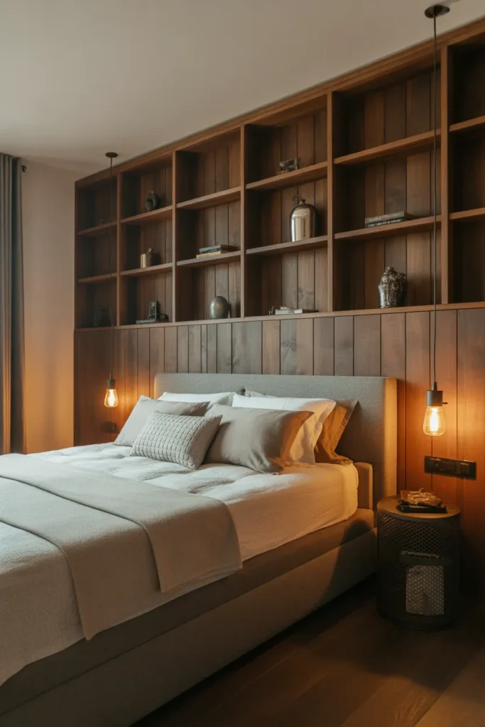 master room bed back wall design bedroom