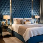 master room bed back wall design bedroom