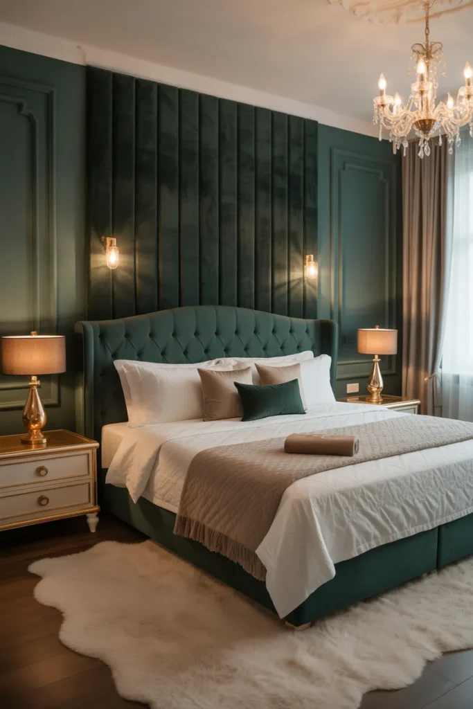 master room bed back wall design bedroom