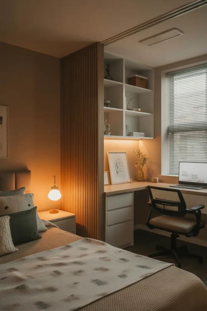 study room with bed