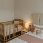 toddler bed in parents room