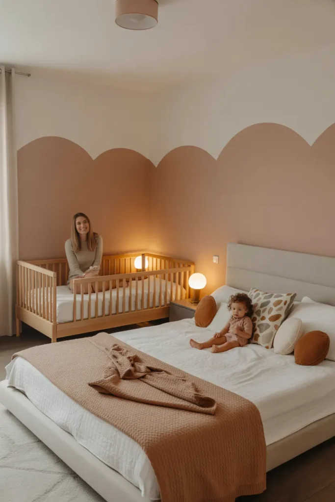 toddler bed in parents room