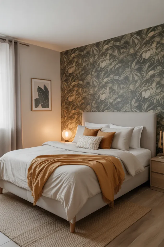 tropical wallpaper bedroom