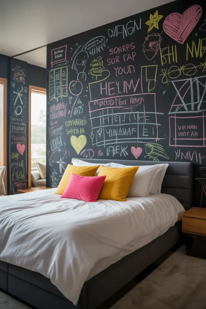 wallpaper bedroom feature wall