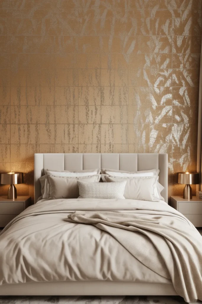 wallpaper bedroom feature wall