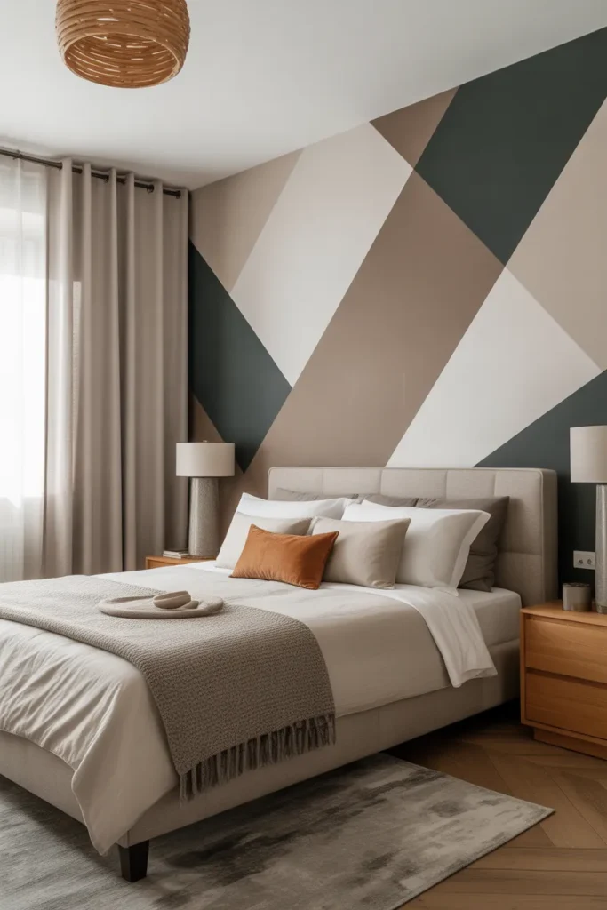 wallpaper bedroom feature wall