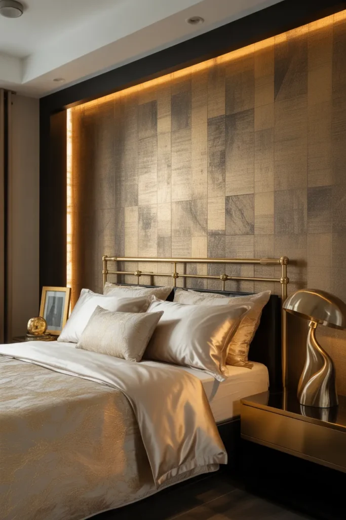 wallpaper bedroom feature wall