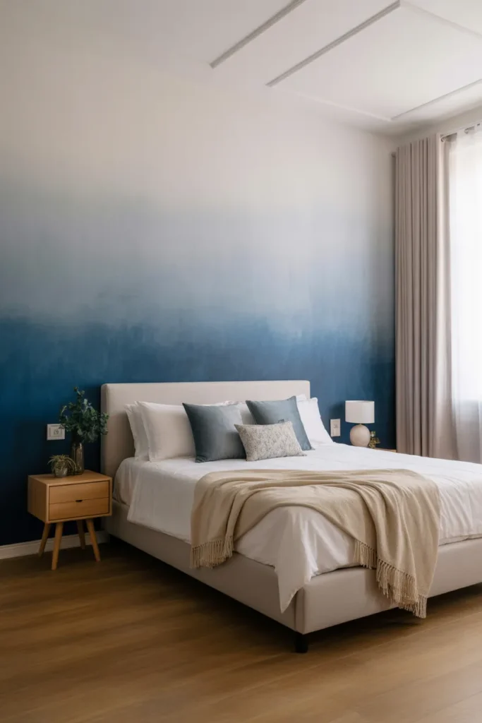 wallpaper bedroom feature wall