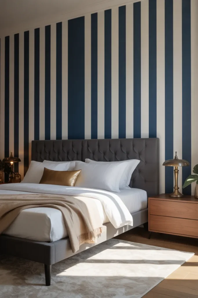 wallpaper bedroom feature wall