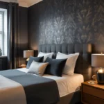 wallpaper bedroom feature wall