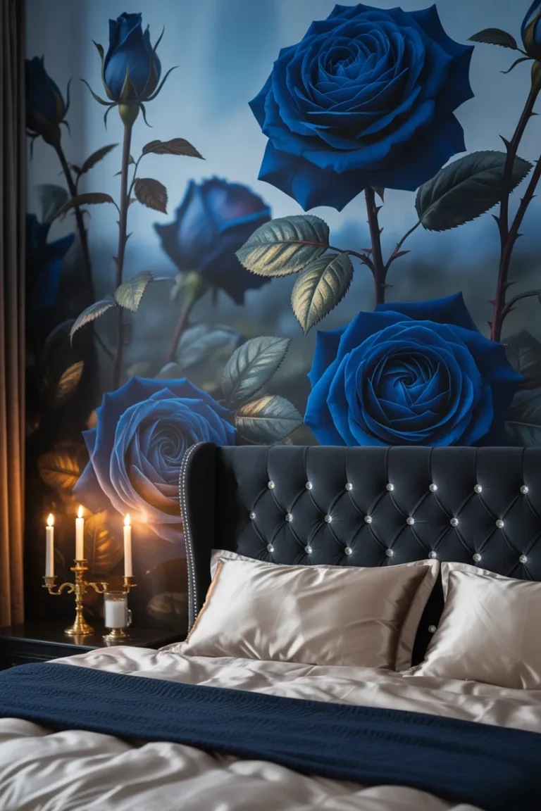 17 Blue Floral Wallpaper Bedroom Ideas That Will Make Your Room Feel Like a Serene Garden 😍✨
