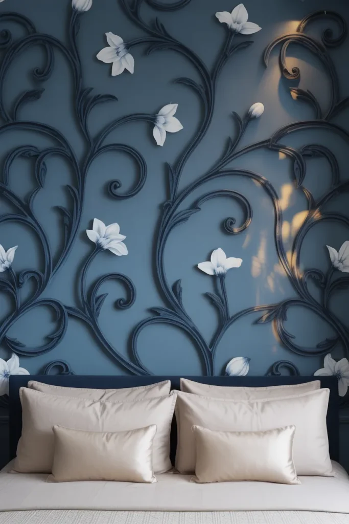 blue wallpaper bedroom ideas
