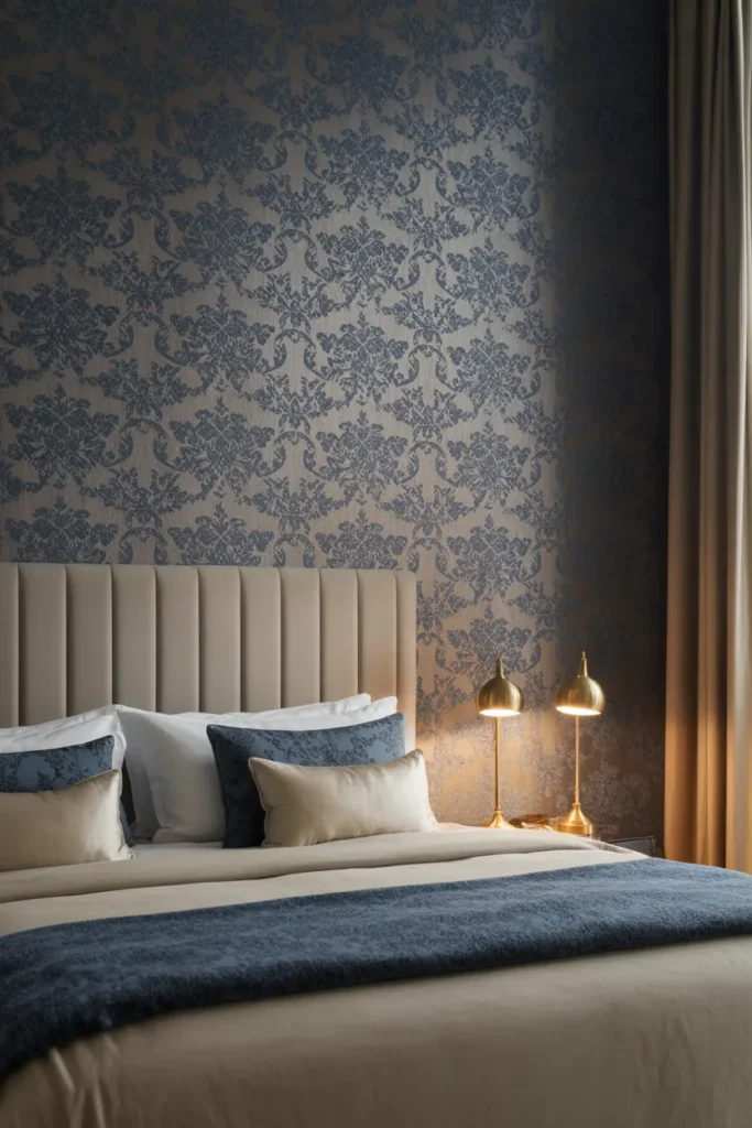 blue wallpaper bedroom ideas