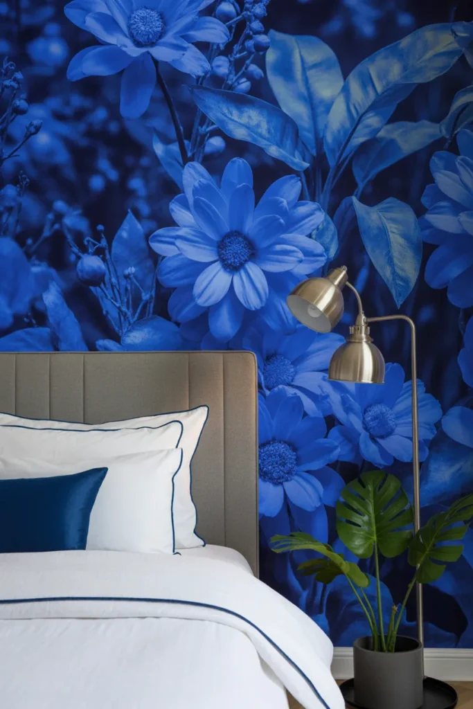 blue wallpaper bedroom ideas
