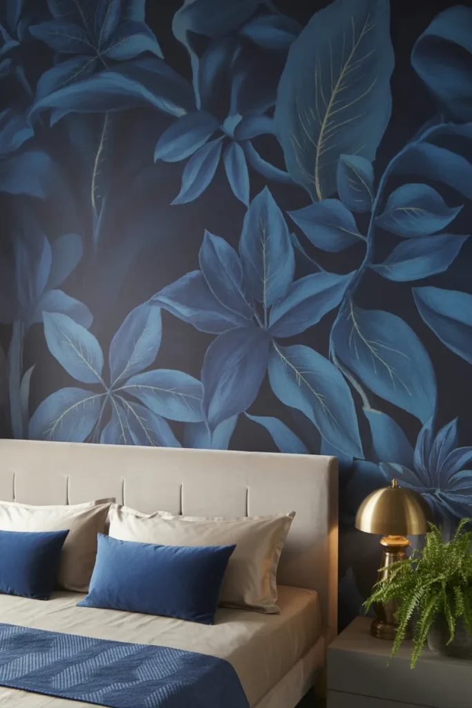 blue wallpaper bedroom ideas