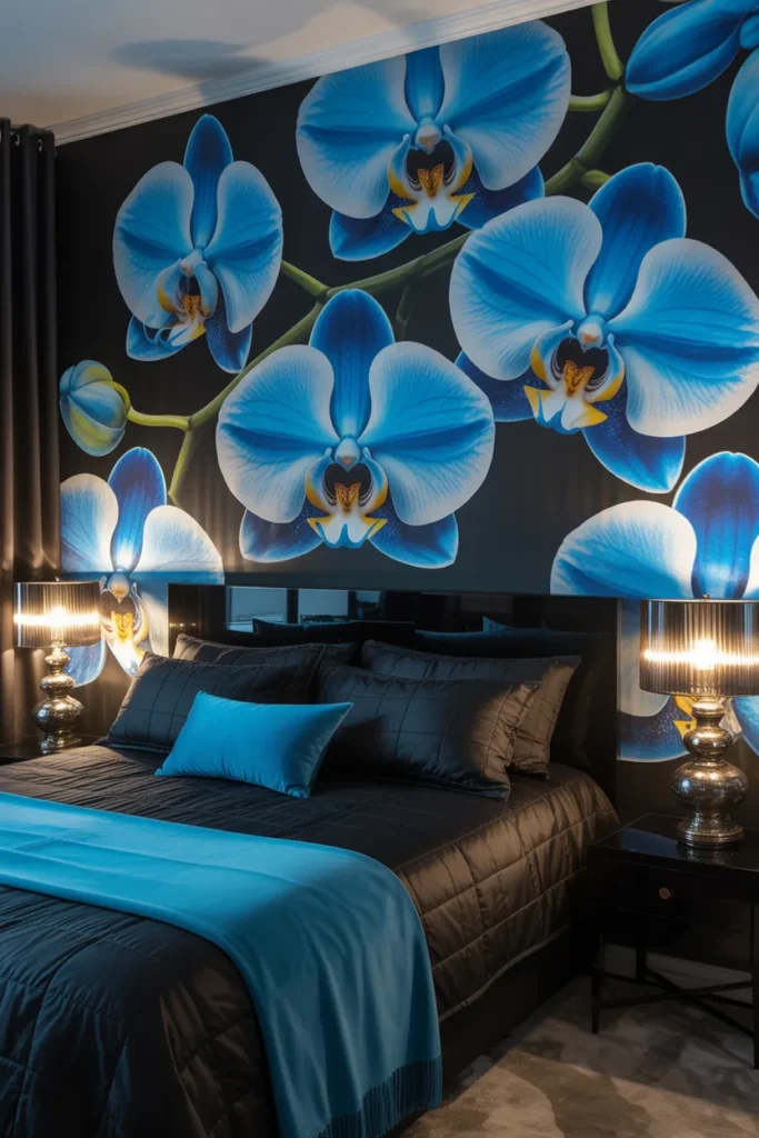 blue wallpaper bedroom ideas