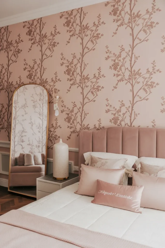 chinoiserie wallpaper bedroom