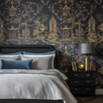chinoiserie wallpaper bedroom