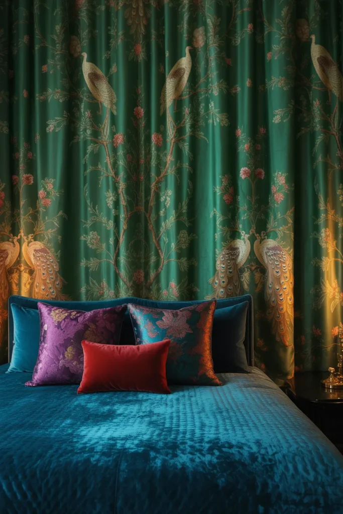 chinoiserie wallpaper bedroom