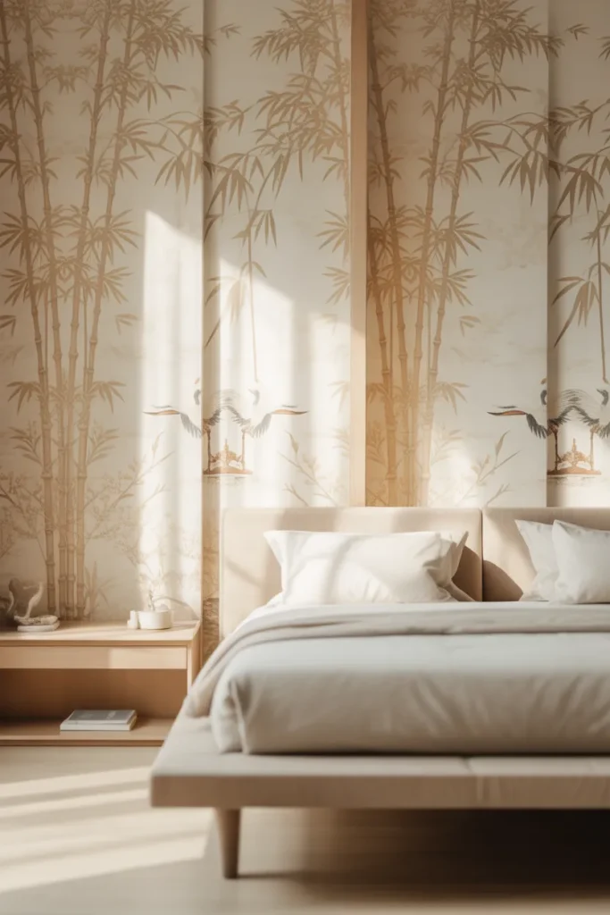 chinoiserie wallpaper bedroom