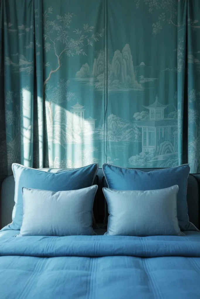 chinoiserie wallpaper bedroom