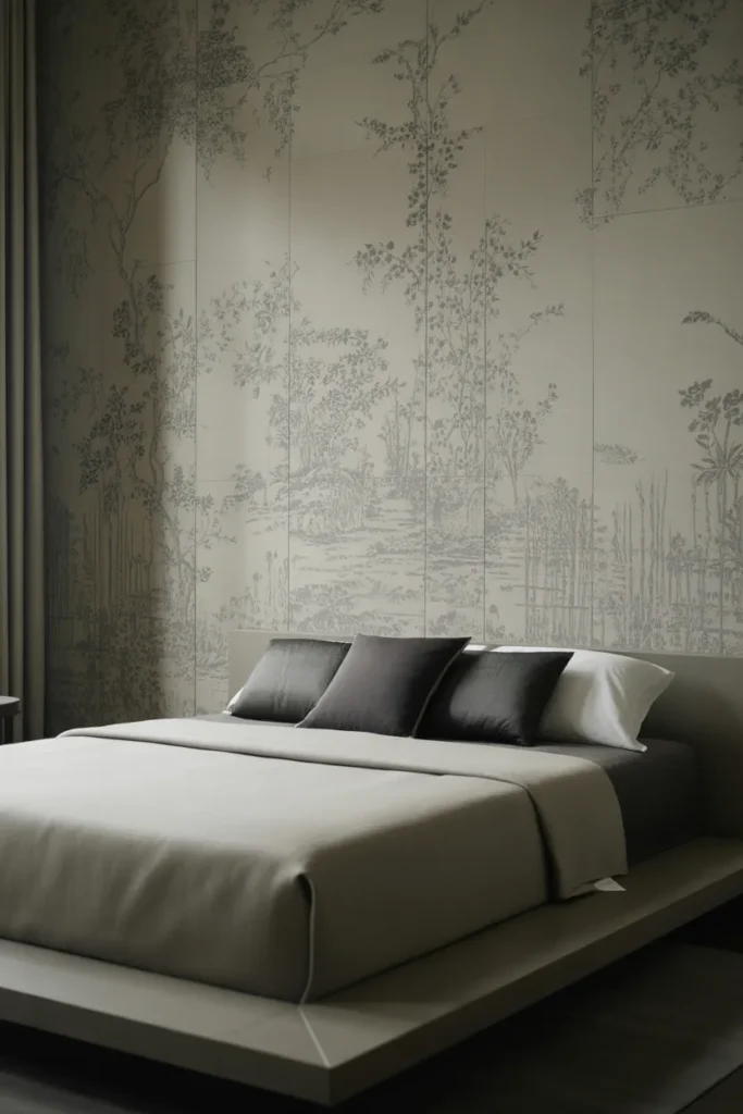 chinoiserie wallpaper bedroom