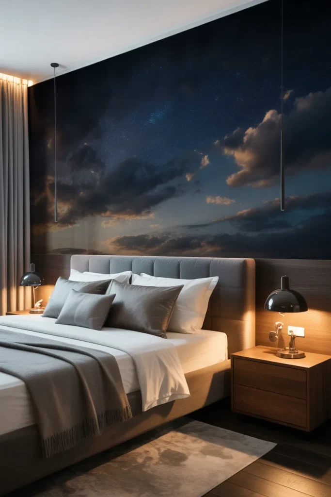 cloud wallpaper bedroom