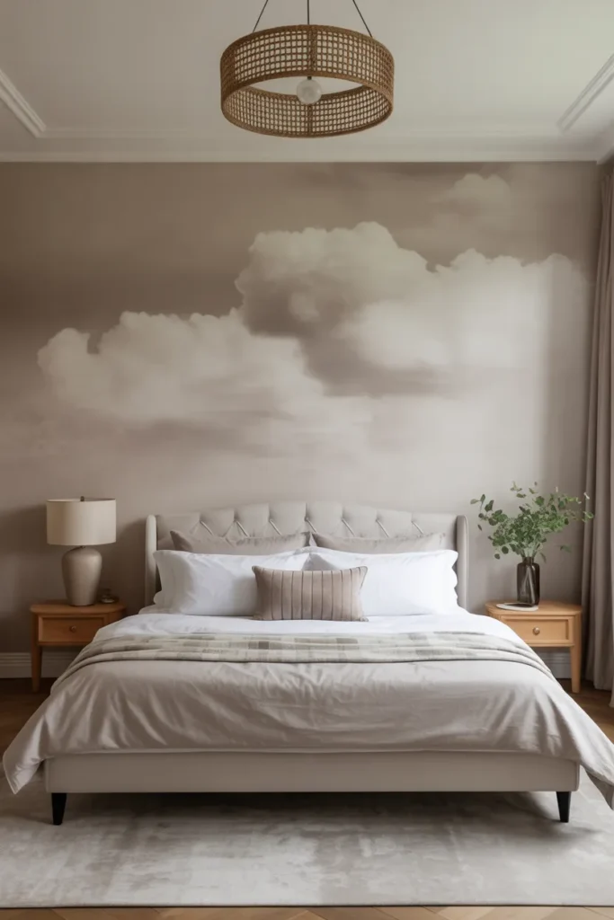 cloud wallpaper bedroom