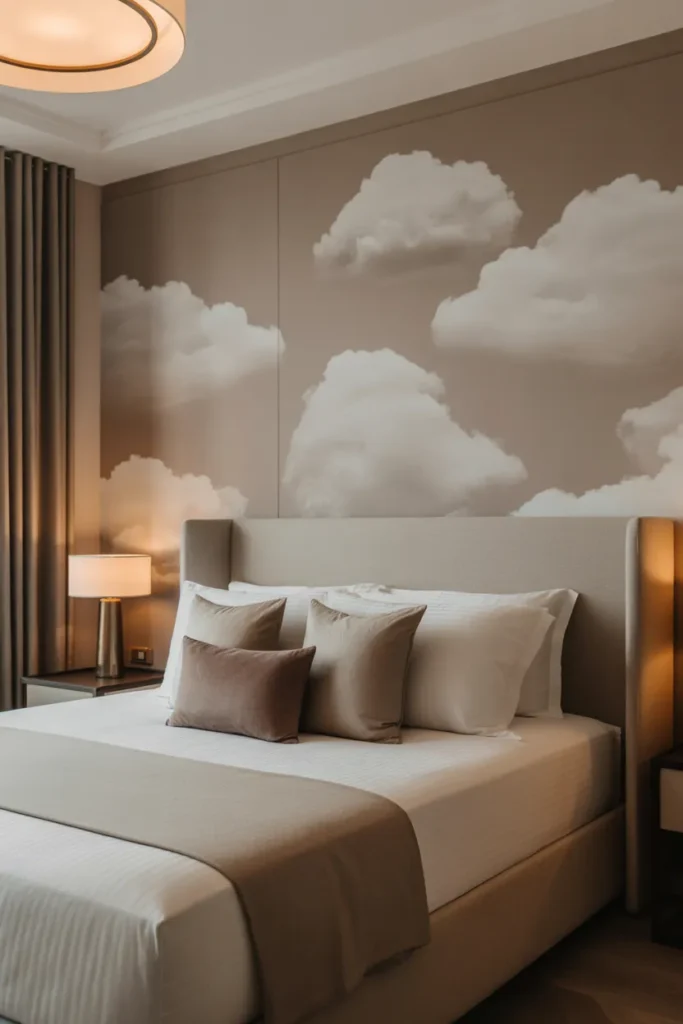 cloud wallpaper bedroom