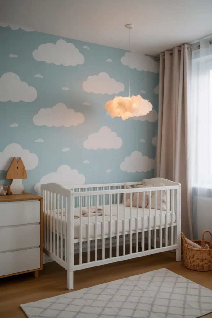 cloud wallpaper bedroom