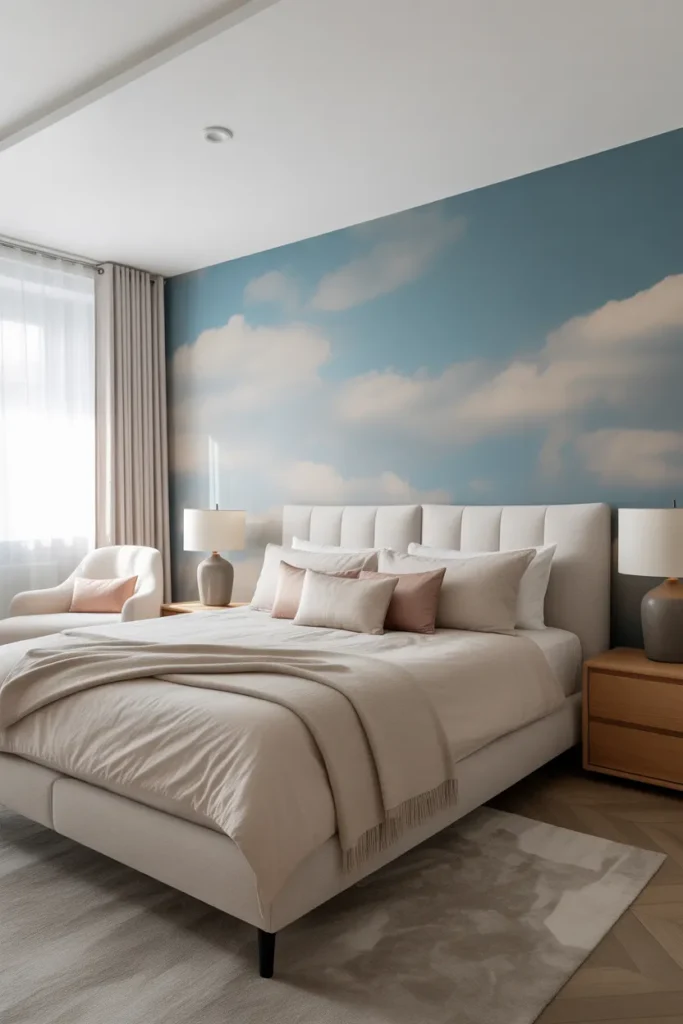 cloud wallpaper bedroom