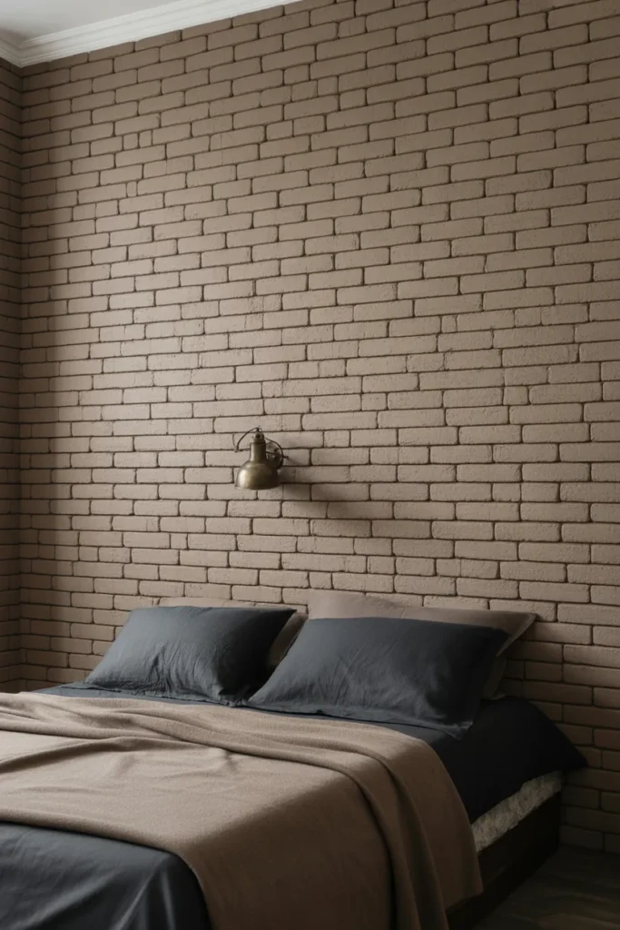 neutral wallpaper bedroom