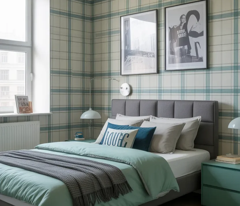17 Plaid Wallpaper Bedroom Ideas That Will Make Your Room Feel Like a Cozy Hug All Year Long 😍✨