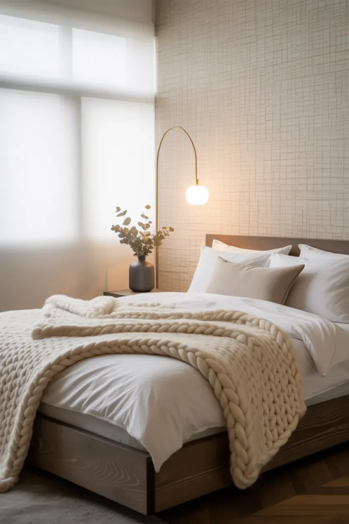 textured wallpaper bedroom