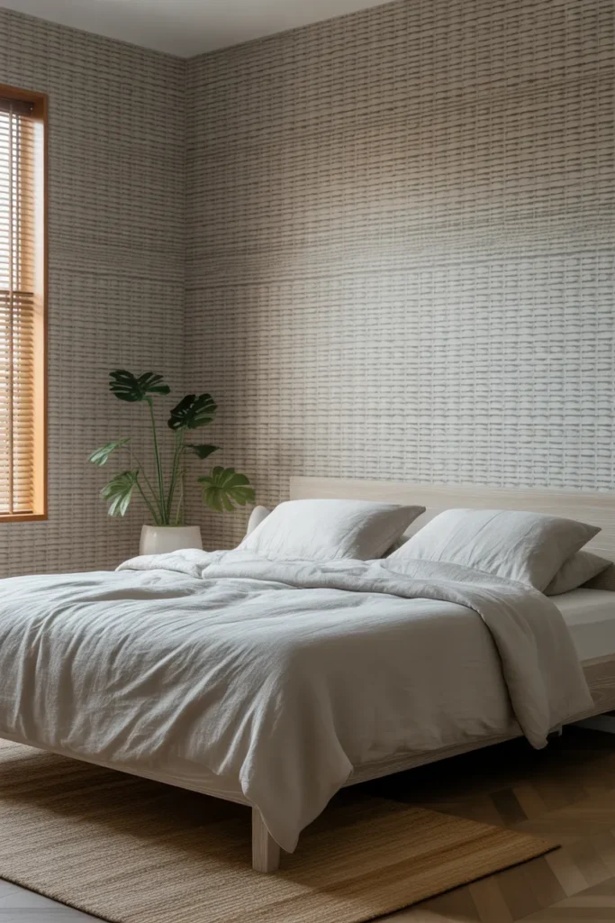 textured wallpaper bedroom