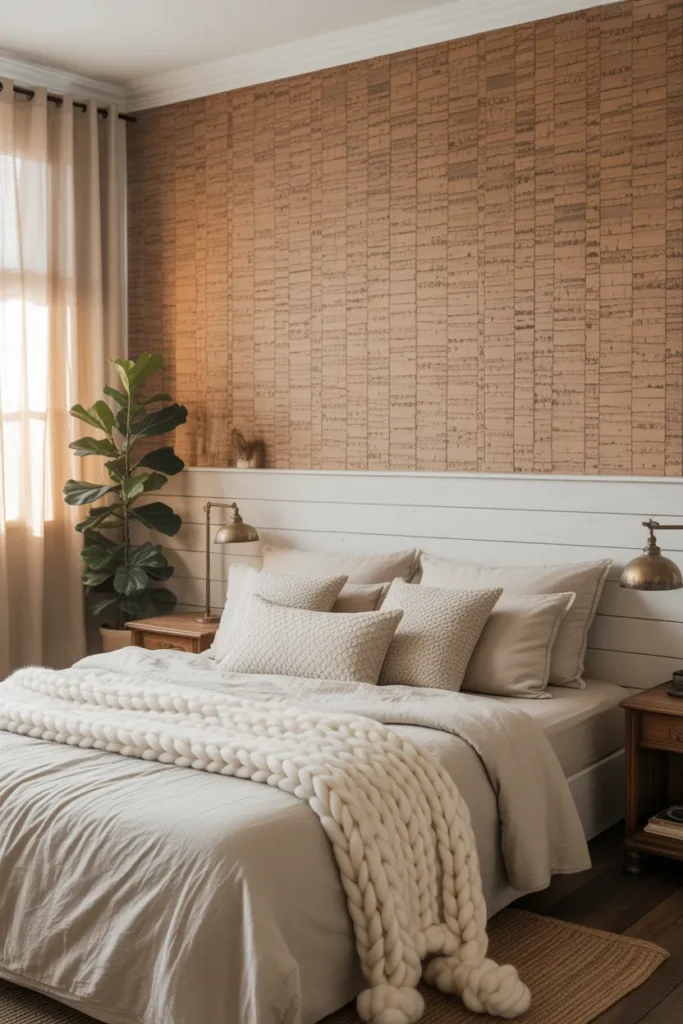 textured wallpaper bedroom