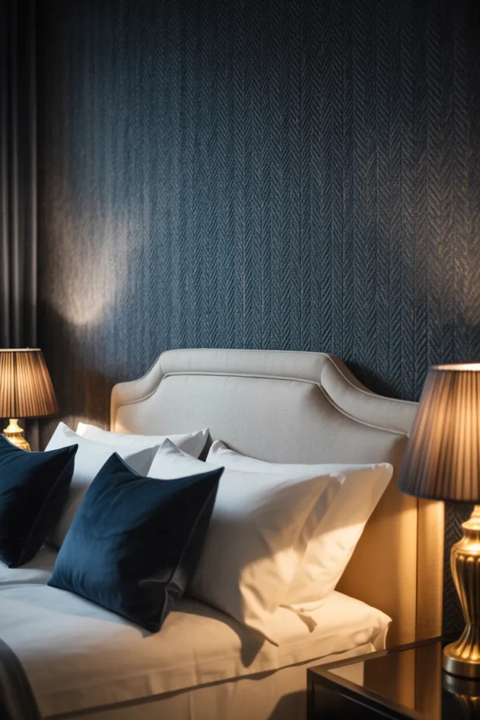 textured wallpaper bedroom